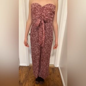 Lulu strapless wide leg jumpsuit